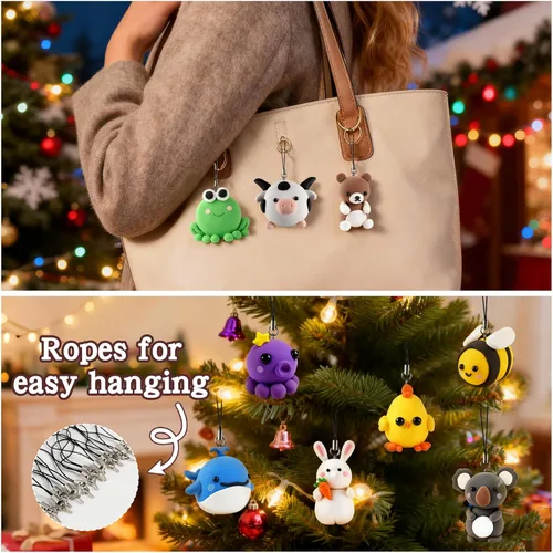 Miniatura 3 de Arcilla de modelado de secado al aire de Navidad para niños, kit de arcilla polimérica súper ligero y suave, juego de manualidades de animales