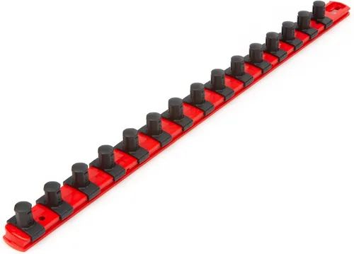 Miniatura 18 de TEKTON - Llave de tubo de 1/2 pulgada x riel de 33 cm con 10 clips (negro) OSR22210 Fabricado en EE. UU