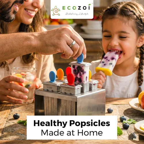 Miniatura 4 de Ecozoi Moldes de paletas de acero inoxidable, 6 mini máquinas de paletas, 6 varillas de acero inoxidable reutilizables, 12 sellos de silicona y 1