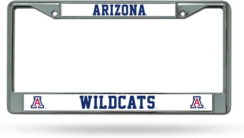 Miniatura 14 de Rico Industries NCAA Premium 12" x 6" Chrome Frame with Plastic Inserts - Car/Truck/SUV Automobile Accessory