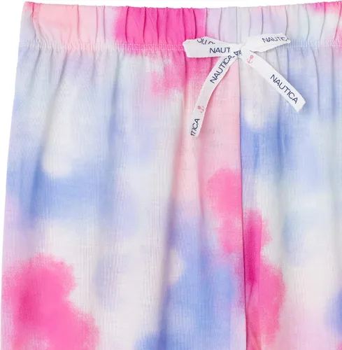 Miniatura 7 de Nautica Pantalones de pijama para niñas y conjuntos de camisa de dormir de manga corta 2 piezas de ropa de dormir superior e inferior para niñas