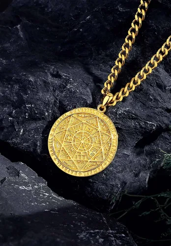 Miniatura 237 de CELESTIA Medallas de plata de ley 925 San Miguel/San Cristóbal/San Benito/San Gabriel/Virgen María/Jesús/Caravaca/Metatrón/Sello de los Siete