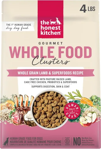 Miniatura 19 de The Honest Kitchen Alimento seco para perros en racimos de alimentos integrales de grado humano, carne de res y avena integrales, bolsa de 20 libras