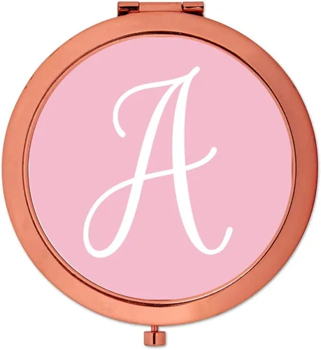Miniatura 6 de Andaz Press Espejo compacto de oro rosa, regalo de boda de dama de honor, rosa rubor, paquete de 1, despedida de soltera, despedida de soltera, Maid