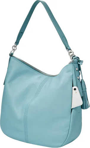 Miniatura 4 de Fossil Jolie Bolso Hobo de cuero para mujer, Turquesa, talla única