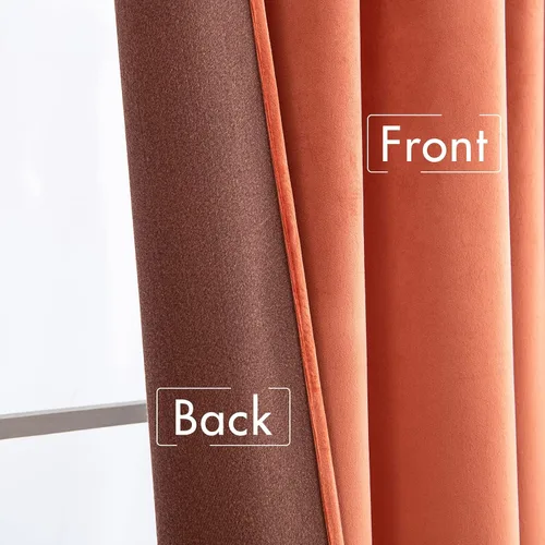 Miniatura 6 de MIULEE Cortinas de terciopelo de 84 pulgadas de largo, juego de 2 paneles para dormitorio, con pestaña trasera plisada, de lujo, aislamiento