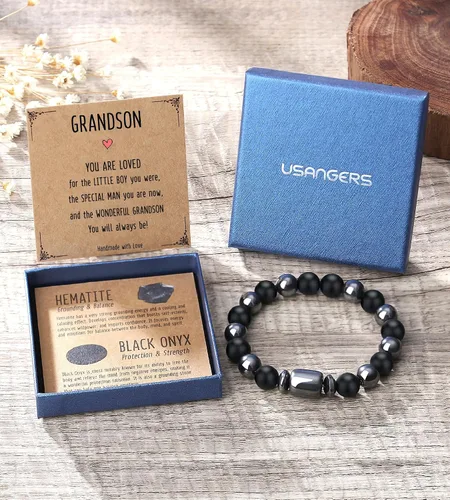 Miniatura 7 de Pulseras hechas a mano para hombres, regalos geniales para él, novio, marido, papá, hijo, abuelo, nieto, hermano, relleno de calcetines de Navidad