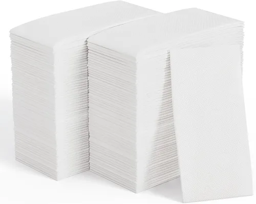 Miniatura 9 de JOLLY CHEF Paquete de 200 servilletas de papel desechables, servilletas de baño suaves para invitados, toallas de mano de papel blanco de 2 capas