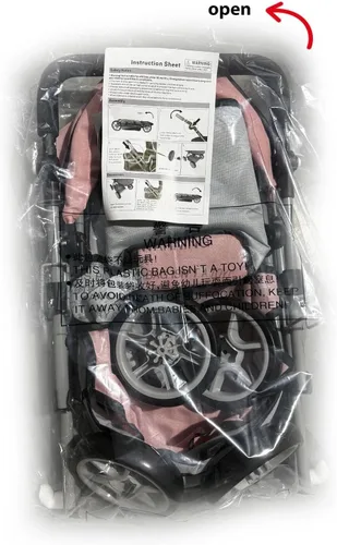 Miniatura 9 de Anano - Cochecito de muñeca de bebé, organizador de viaje para bebé, juguete de juguete, cochecitos de muñecas para niñas, accesorios de muñecas