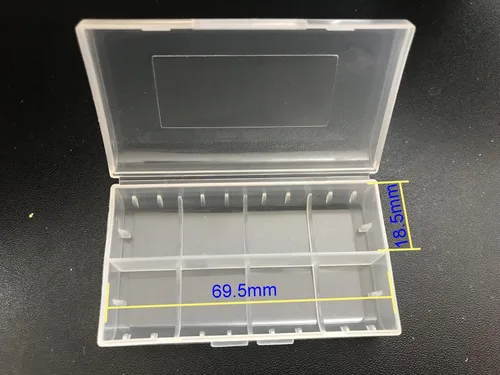 Miniatura 5 de 6 piezas transparente 18650 soporte de batería recargable / almacenamiento/estuche/organizador para batería 18650 o batería CR123A
