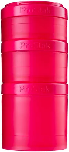 Miniatura 17 de BlenderBottle ProStak frascos de almacenamiento Twist n' Lock de expansión 2 paquetes con bandeja para pastillas, todo negro