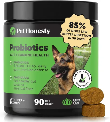 Miniatura 10 de Pet Honesty - Suplemento de probióticos y calabaza en polvo totalmente natural para perros - Prebióticos, probióticos, enzimas y antioxidantes