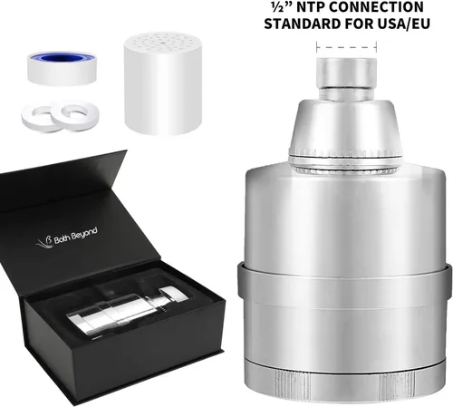 Miniatura 3 de BathBeyond - Cabezal de ducha filtrado, cabezal de filtro 2 en 1, vitamina C, filtro de agua de alto rendimiento de 15 etapas con cartucho para agua