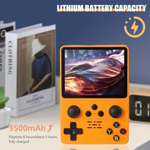 Miniatura 4 de QuantumG - Consola de juegos portátil retro R35S con pantalla IPS HD de 3.5 pulgadas, sistema Linux, juegos integrados de 64 GB, videojuegos
