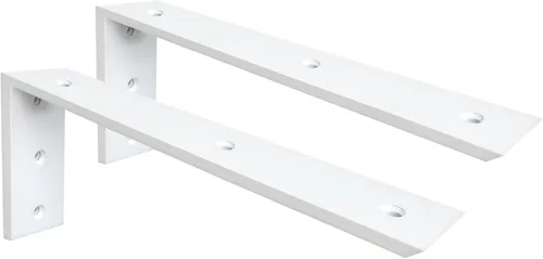 Miniatura 26 de WINKER Soporte para encimera, paquete de 2 unidades resistente de soporte oculto en L para estante de 3/8 pulgadas de grosor, 10 x 6 x 2.5 pulgadas