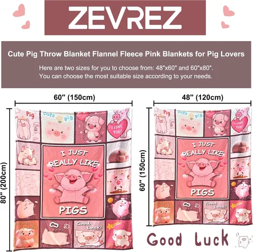 Miniatura 3 de Manta de cerdo, cerdito rosa para niñas, mantas de animales de peluche para niños y adultos, cerdos en una manta, regalos para amantes