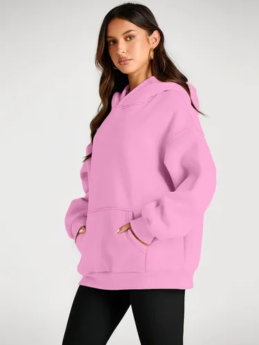 Miniatura 3 de Trendy Queen - Sudaderas extragrandes con capucha para mujer, suéteres de manga larga, sin botones, de vellón, de otoño, ropa de invierno