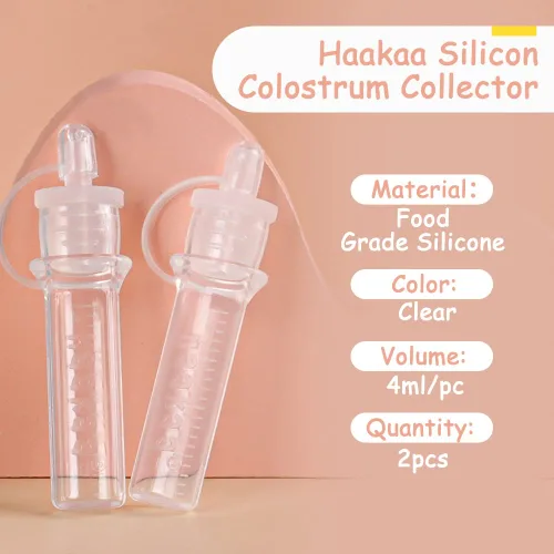 Miniatura 4 de haakaa Kit colector de calostro jeringas de calostro para leche materna para recolectar, alimentar y almacenar, listas para usar