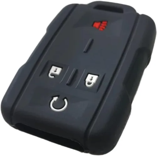 Miniatura 5 de REPROTECTING Funda de goma de silicona para llavero compatible con Chevrolet Colorado Silverado 1500 2500HD 3500HD 2012-2021 Suburban Tahoe GMC