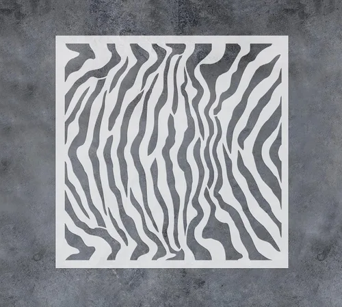 GSS Designs - Plantillas de cebra para pintar sobre lienzo de madera, papel, tela, azulejos de pared, plantillas de piel de cebra, 12 x 12 pulgadas,