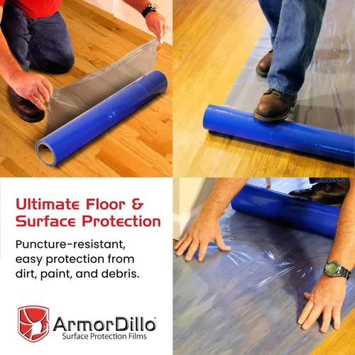 Miniatura 8 de ArmorDillo 26.22 por rollo, 9 rollos (caja) Película protectora de superficie dura de 3 capas fuerte y fácil de usar (17.5 pulgadas x 100 pies)