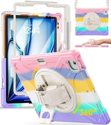 Miniatura 28 de BRAECN Funda para iPad Air de 11 pulgadas 2026 (M4) 2025 (M3) 2024 (M2), iPad Pro de 11 pulgadas (4ª/3ª/2ª/1ª) y Air 10.9 pulgadas (5ª/4ª) con Rosa