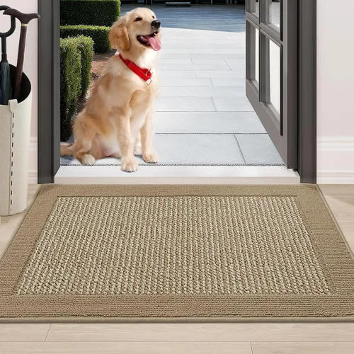 Miniatura 32 de BEQHAUSE Tapete para puerta interior de 20 x 32 pulgadas, tapete antideslizante para entrada, lavable, resistente a la suciedad, tapete