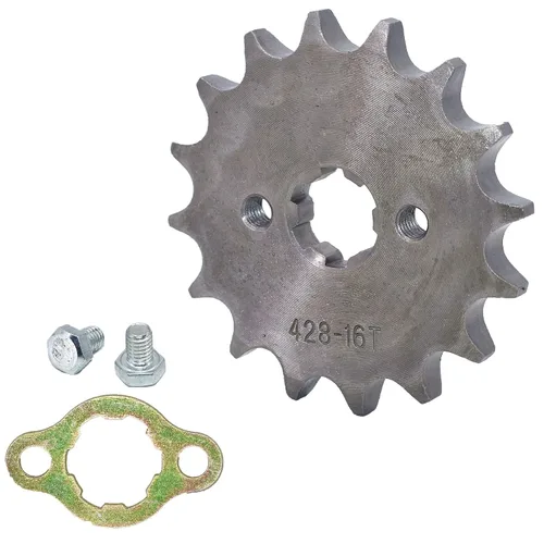 Miniatura 14 de 428-10T-0.669 in - Piñón de motor delantero para motocicleta se adapta a motocicletas de 50 cc, 70 cc, 110 cc, 125 cc, mini bicicleta ATV Quad