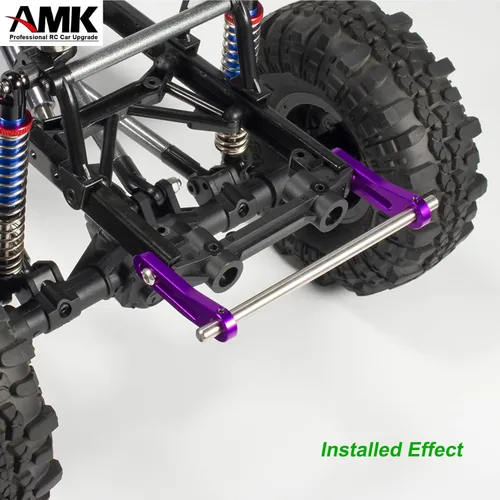 Miniatura 8 de AMK Ajustable Escala 1/10 Montaje de parachoques delantero trasero, juego de parachoques de metal completo para RC Crawler Body LCG Chassis Axial