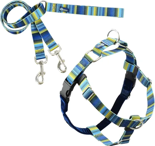 Miniatura 36 de 2 Hounds Design - Arnés para perro (libertad sin tirar), control ajustable, suave y cómodo para pasear perros fácilmente, para perros pequeños, Azul