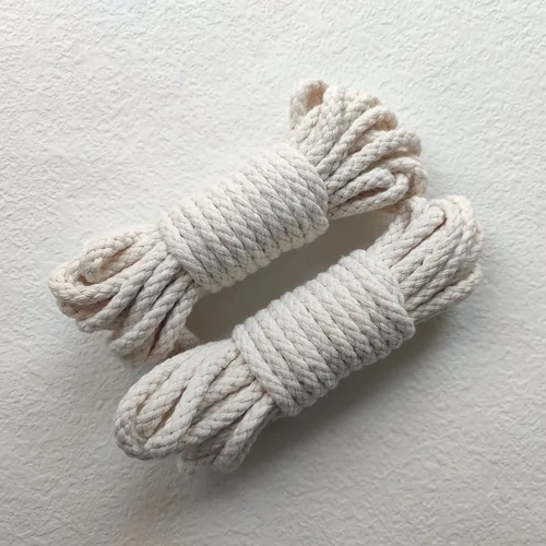 Miniatura 7 de Cordón de macramé trenzado de 6 mm x 96 yardas, color beige, cuerda de algodón natural no blanqueada, cuerda trenzada para manualidades, cuerda