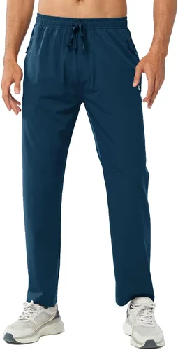 Miniatura 4 de NORTHYARD Pantalones deportivos para correr para hombre, pantalones de gimnasio ligeros, pantalones de correr con dobladillo abierto