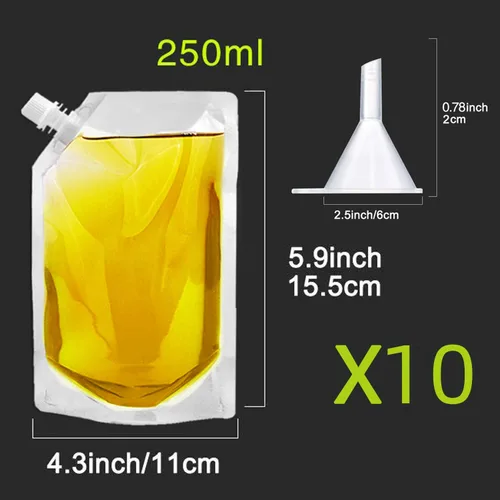 Miniatura 2 de Frascos de Plástico-Corredores de Ron Bolsas de Licor de Plástico para Colar Alcohol, A Prueba de Fugas, Sin BPA, Kit de Frasco de Viaje de Jugo