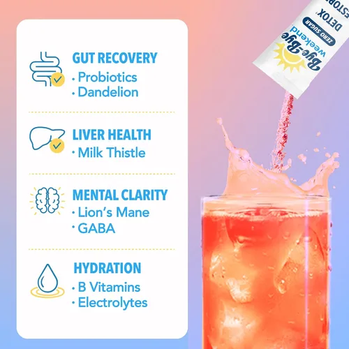 Miniatura 3 de Mezcla de bebida de recuperación e hidratación, paquete de 4 electrolitos, probióticos, vitaminas para el hígado y el intestino, adiós a la fatiga