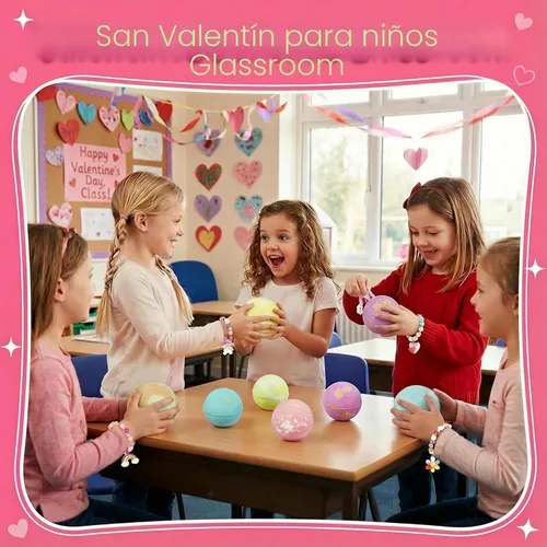 Miniatura 9 de Bombas de baño de unicornio para niños y niñas con pulsera en el interior, rellenos de cesta de Pascua de sanyi juguetes de baño de burbujas
