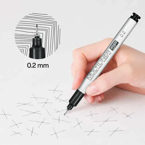 Miniatura 2 de Copic Multiliner SP - Marcador de tinta negra, punta 0.25
