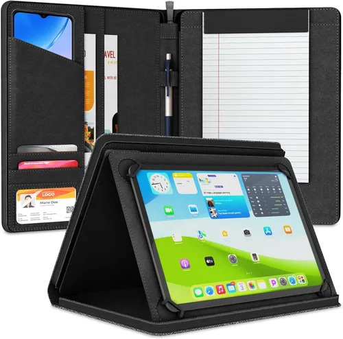 Miniatura 11 de Funda universal Padfolio – Organizador de tablet con soporte para bloc de notas – Compatible con iPad 10ª 11ª generación, iPad Pro 11, iPad 7 8 9