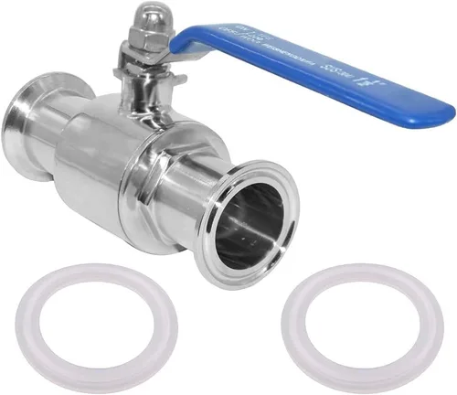 Miniatura 6 de Beduan Válvula de bola de tres abrazaderas de 1.5 pulgadas, válvula sanitaria de acero inoxidable para cerveza casera, elaboración de cerveza