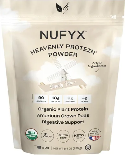 Miniatura 10 de NUFYX® • Heavenly Protein® Powder • Los mejores guisantes cultivados en Estados Unidos 100% orgánicos del mundo • Vegano • Sin gluten • Bajo