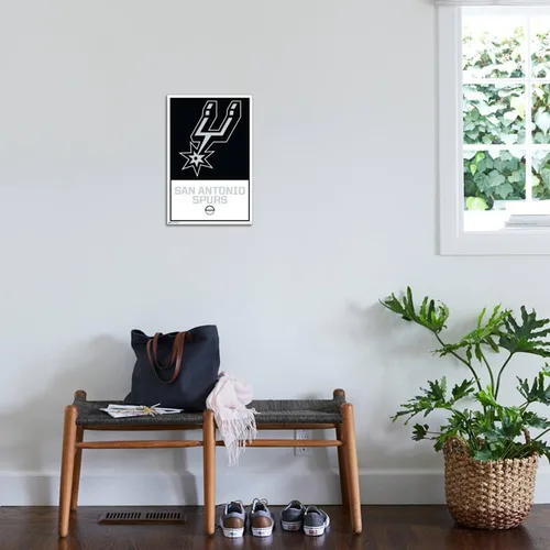 Miniatura 3 de Trends International NBA San Antonio Spurs - Póster de pared con logotipo 21, 14.72 x 22.37 pulgadas, lienzo estirado