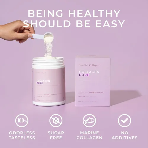 Miniatura 6 de Swedish Collagen Polvo de colágeno marino hidrolizado 10,000 mg por porción - 2 x 10.58 oz (21.16 oz en total) Péptidos puros sin sabor