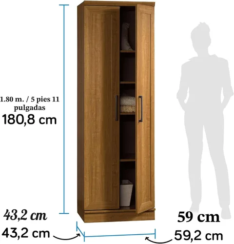 Miniatura 3 de Sauder HomePlus Armario de almacenamiento/despensa, acabado de roble Sienna Roble Siena