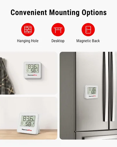 Miniatura 10 de ThermoPro TP357 - Termómetro higrómetro digital para interiores de 260 pies, termómetro Bluetooth medidor de humedad con aplicación inteligente