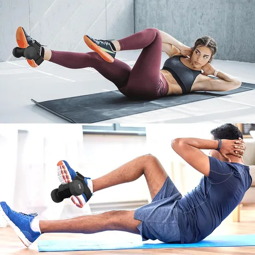 Miniatura 7 de Accesorio de Pie para Mancuerna para Entrenamiento de Piernas, Correas de Accesorio para Mancuerna Pie de Mono de Extensión para Entrenador de Negro