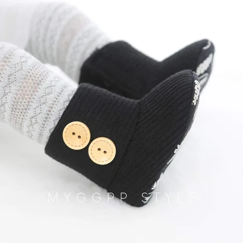 Miniatura 3 de Botas de nieve para bebé niño y niña, con lazo, suela suave, botines de invierno cálidos para cuna