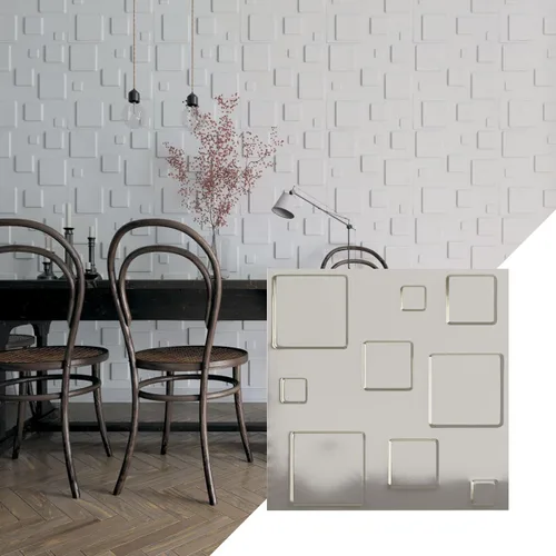 Miniatura 29 de Ekena Millwork Devon EnduraWall 19 5/8 pulgadas de ancho x 19 5/8 pulgadas de alto, panel decorativo de pared 3D, beige ahumado