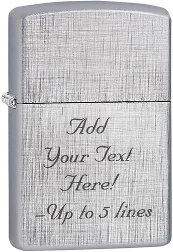 Miniatura 11 de Zippo Encendedor - Encendedor personalizado cromado a prueba de viento personalizado mensaje grabado (arco de cromo cepillado) #24647