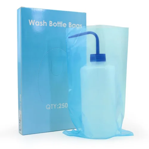 Miniatura 10 de Bolsas para botellas de tatuaje, color rosa, 250 unidades, cubierta de botella dental, bolsas para botellas de lavado de tatuajes, bolsas