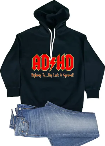 Miniatura 35 de Go All Out Sudadera con capucha para hombre y mujer con texto en inglés "Highway To Hey Look A Squirrel