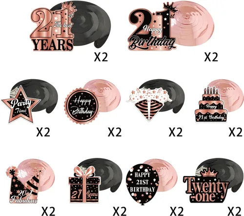 Miniatura 2 de 48 espirales colgantes para fiesta de cumpleaños de oro rosa, decoraciones de fiesta de cumpleaños de oro rosa, remolinos colgantes para techo